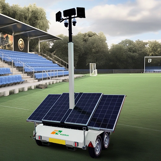 Solar Portable light tower trailers CCVT camera